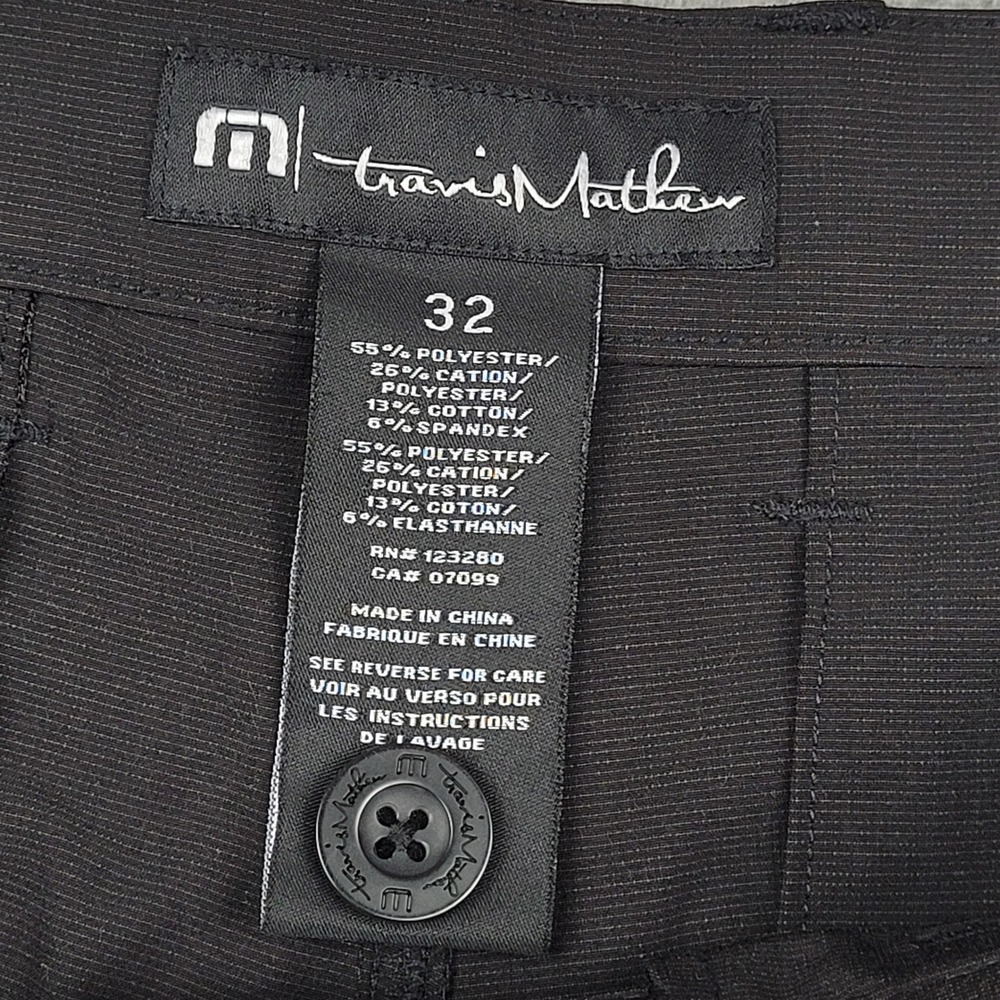 Travis Mathew Mens 32 Black Golf Shorts‎ Casual Walking Everyday Proceed Caution - Picture 4 of 6